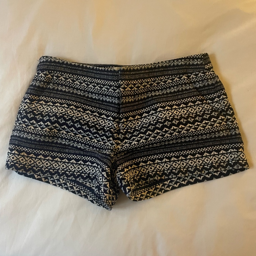 Blue patterned shorts